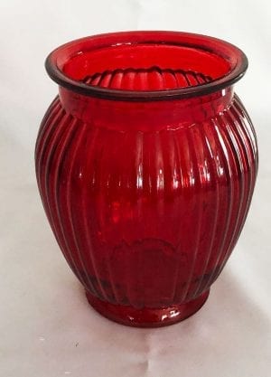 Vaso Bojudo Vermelho 18cm Altura