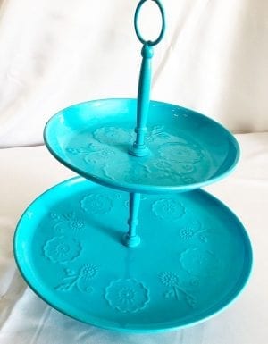 Suporte Doce Metal Azul Dois Andares