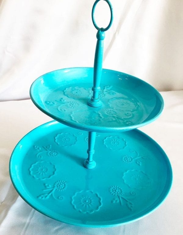 Suporte Doce Metal Azul Dois Andares
