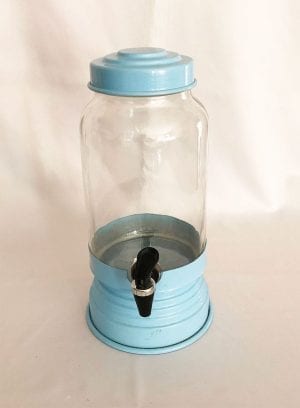 Suqueira Vidro 3 Litros Azul