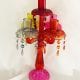 Candelabro Vidro Multicolor 41x20cm